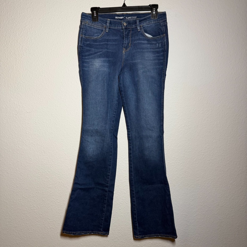 Old Navy Jeans Women 31x30 Blue Denim Streetwear All Day Comfort Mid Rise Flared